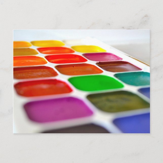Watercolours postcard (Front)
