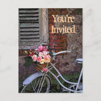 watercolrbike, You'reInvited Invitation Postcard