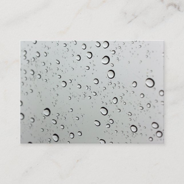Waterdrops on Glass Background Business Card (Front)