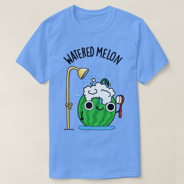 Watered Melon Funny Watermelon Pun 1 T-Shirt (Design Front)
