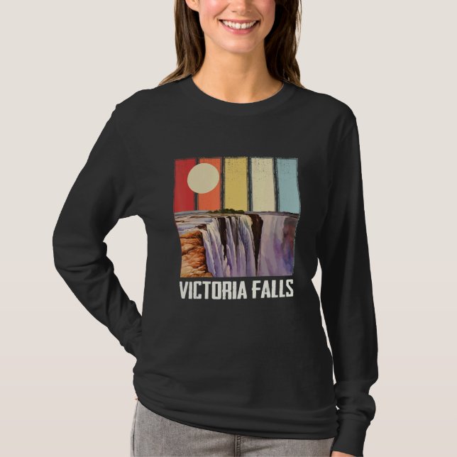 Waterfall Africa Victoria Falls Souvenir Zimbabwe  T-Shirt (Front)