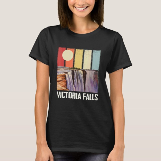 Waterfall Africa Victoria Falls Souvenir Zimbabwe  T-Shirt (Front)
