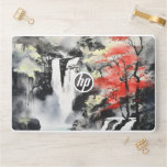 Waterfall and Maple Tree Ink Painting HP Laptop Skin
