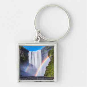 Waterfall and rainbow keychain