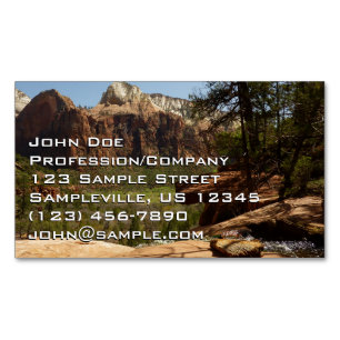 Waterfall at Emerald Pools in Zion National Park Business Card Magnet