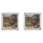 Waterfall at Emerald Pools in Zion National Park Cufflinks