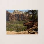 Waterfall at Emerald Pools in Zion National Park Jigsaw Puzzle