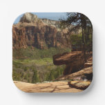 Waterfall at Emerald Pools in Zion National Park Paper Plates