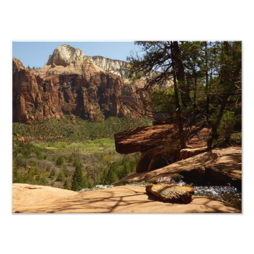 Waterfall at Emerald Pools in Zion National Park Photo Print