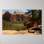 Waterfall at Emerald Pools in Zion National Park Poster