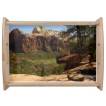 Waterfall at Emerald Pools in Zion National Park Serving Tray
