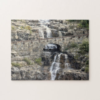 Waterfall at Glacier National Park Jigsaw Puzzle