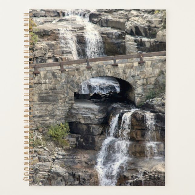 Waterfall at Glacier National Park Planner (Front)