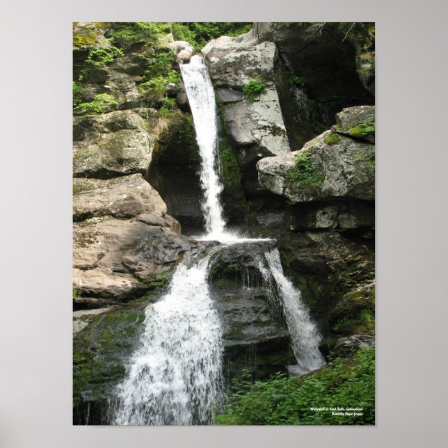 Waterfall at Kent Falls, Connecticut - Print (Front)