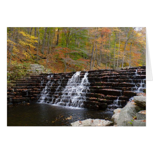 Waterfall at Laurel Hill State Park I Cards (Front Horizontal)