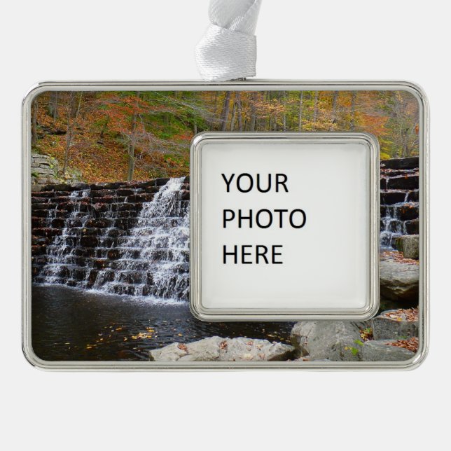 Waterfall at Laurel Hill State Park I Christmas Ornament (Front)