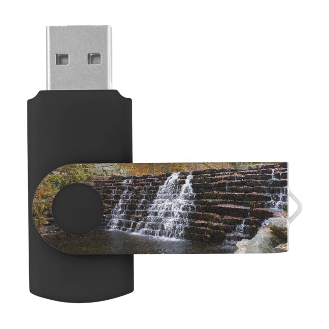 Waterfall at Laurel Hill State Park I Flash Drive (Opened)