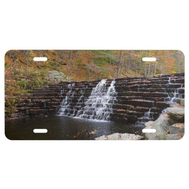 Waterfall at Laurel Hill State Park I License Plate (Front)