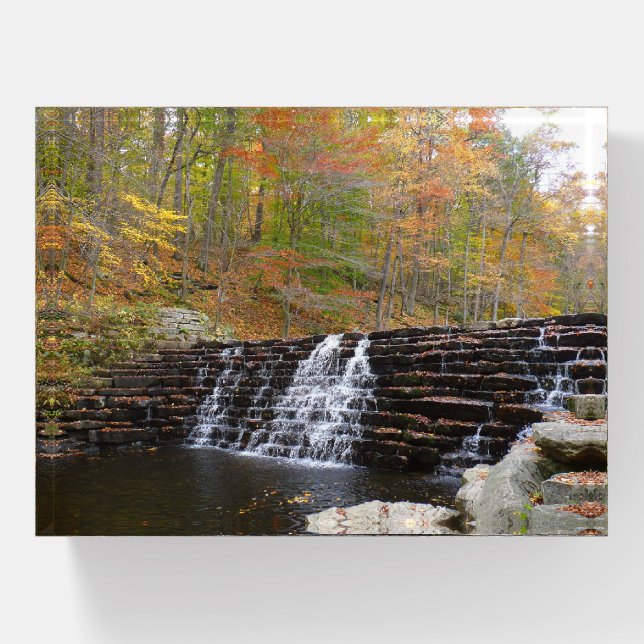 Waterfall at Laurel Hill State Park I Paperweight (Front)