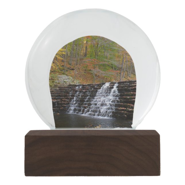 Waterfall at Laurel Hill State Park I Snow Globe (Front)