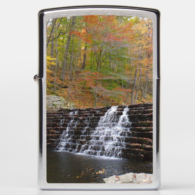 Waterfall at Laurel Hill State Park I Zippo Lighter (Front)