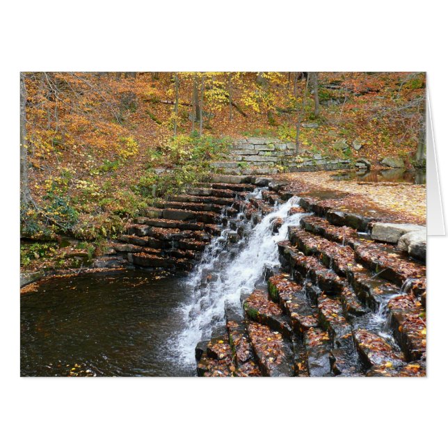 Waterfall at Laurel Hill State Park II Card (Front Horizontal)