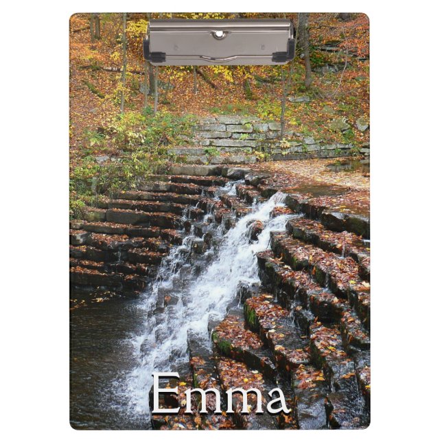 Waterfall at Laurel Hill State Park II Clipboard (Front)