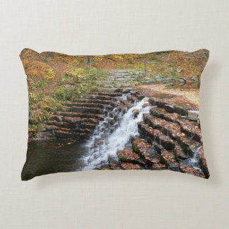 Waterfall at Laurel Hill State Park II Decorative Pillow