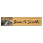 Waterfall at Laurel Hill State Park II Desk Name Plate
