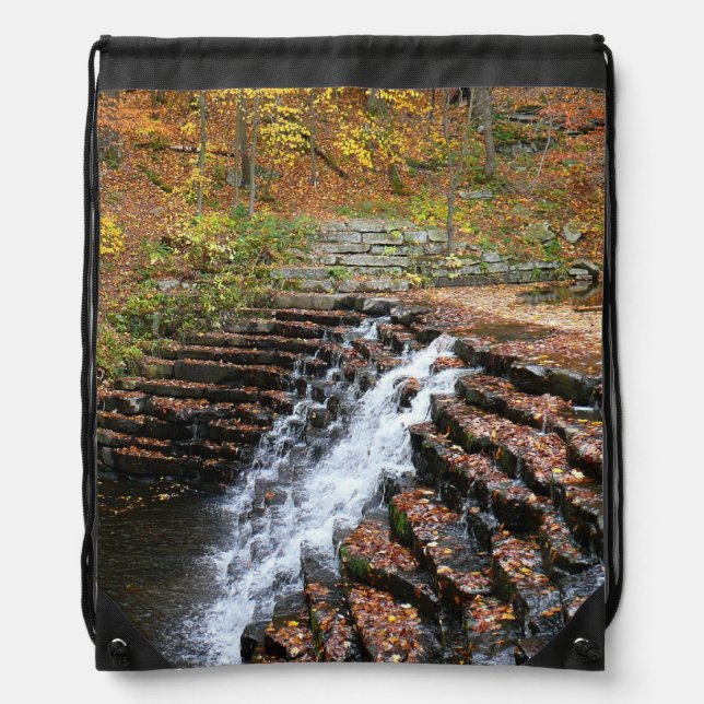 Waterfall at Laurel Hill State Park II Drawstring Bag (Front)