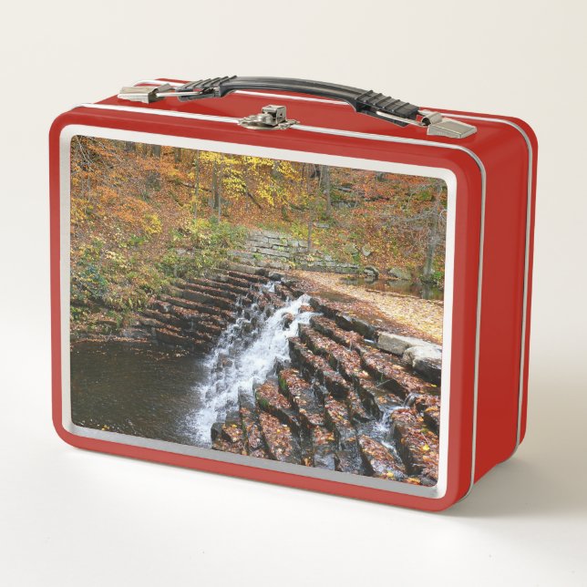 Waterfall at Laurel Hill State Park II Metal Lunch Box (Front)
