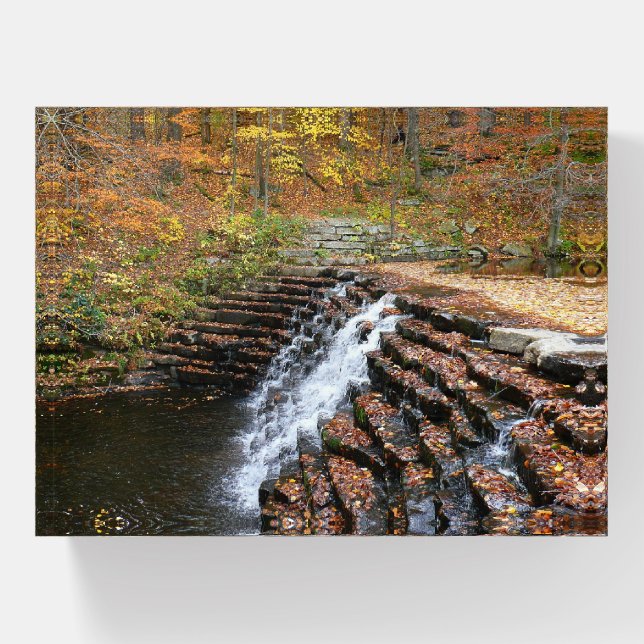 Waterfall at Laurel Hill State Park II Paperweight (Front)