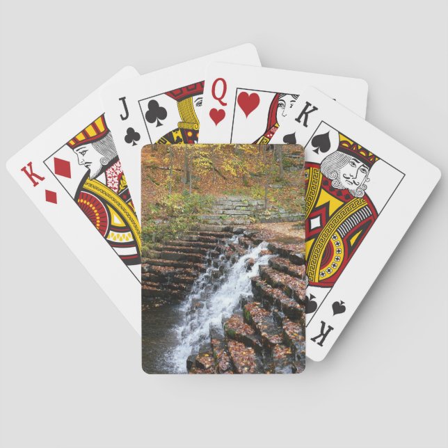 Waterfall at Laurel Hill State Park II Poker Cards (Back)