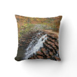 Waterfall at Laurel Hill State Park II Throw Pillow