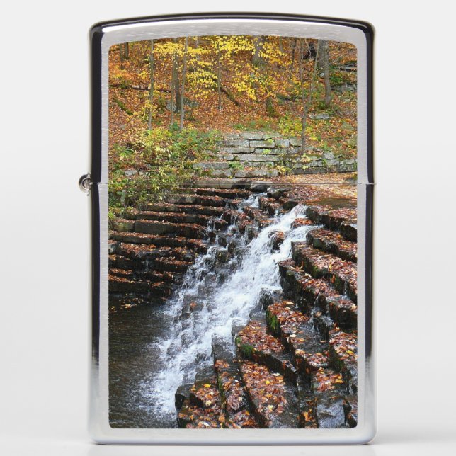 Waterfall at Laurel Hill State Park II Zippo Lighter (Front)