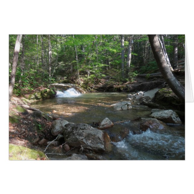 Waterfall at Pemigewasset River I Cards (Front Horizontal)