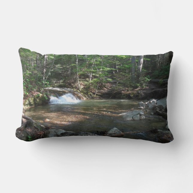 Waterfall at Pemigewasset River I Lumbar Pillow (Front)