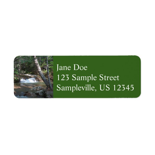 Waterfall at Pemigewasset River II Label (Front)