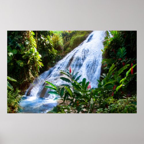 Waterfall at Shaw Park Ocho Rios Jamaica Poster