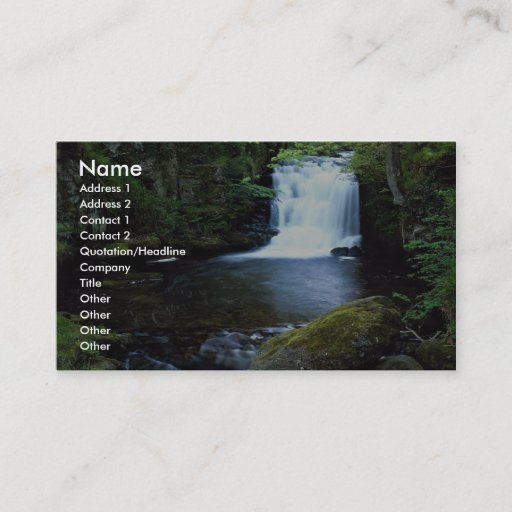 Customizable Waterfall at Watersmeet, North Devon, England Business Cards