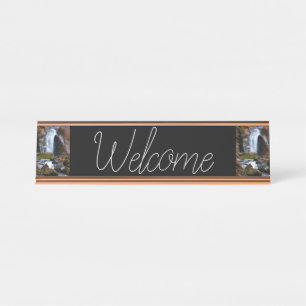 Waterfall Autumn Cottage Office Destiny's Destiny Desk Name Plate