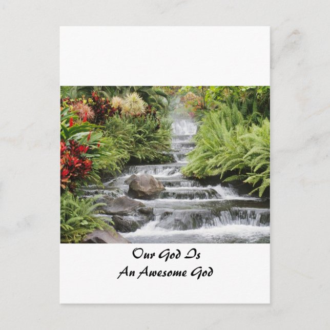 Waterfall - Awesome God Postcard (Front)