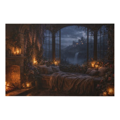 Waterfall Bedroom Wood Wall Art