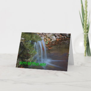 Waterfall Birthday Card