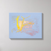 Waterfall Blue/Gray Canvas Print