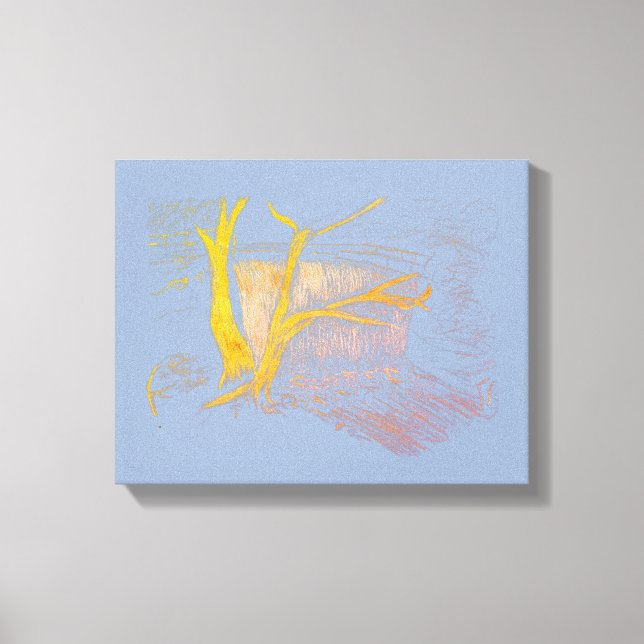 Waterfall Blue/Gray Canvas Print (Front)