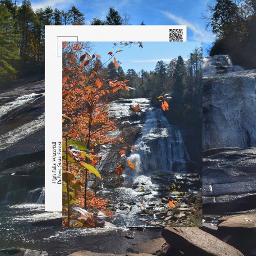 Waterfall Blue Ridge Mountains High Falls Autumn Postcard