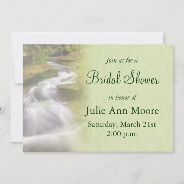 Waterfall Bridal Shower Invitation (Front)