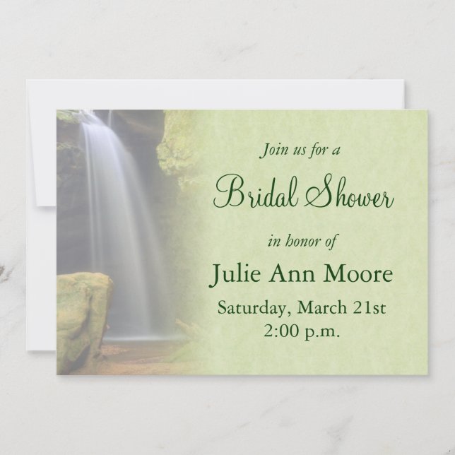 Waterfall Bridal Shower Invitation (Front)