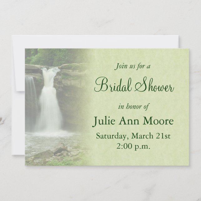 Waterfall Bridal Shower Invitation (Front)